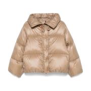 Moncler Beige Borey dunjacka med huva Beige, Dam