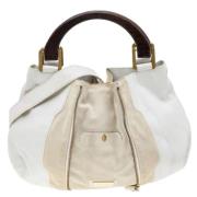 Jimmy Choo Pre-owned Pre-owned Laeder handvskor Beige, Dam