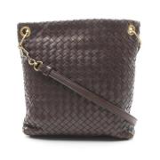 Bottega Veneta Vintage Pre-owned Laeder axelremsvskor Brown, Dam