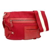 Bally Pre-owned Pre-owned Canvas axelremsvskor Red, Dam