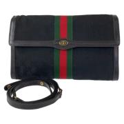 Gucci Vintage Pre-owned Canvas crossbodyvskor Black, Dam