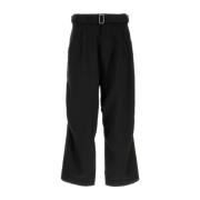 Emporio Armani Stretch Svart Polyesterblandningsbyxa Black, Herr