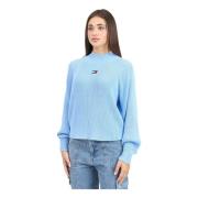 Tommy Jeans Celeste Ballongärm Tröja Blue, Dam