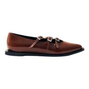 Alohas Jive Onix Brun Läder Ballet Flats Brown, Dam