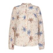 Sofie Schnoor Feminin Blus med Volangdetaljer Multicolor, Dam