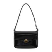 Tory Burch Stilren svart läder axelväska Black, Dam