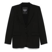 Patrizia Pepe Essentiell Tvåknappad Blazer Black, Dam