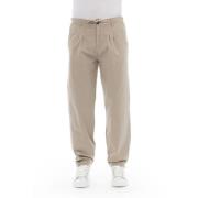 Baldinini Chinos - Knappstängning fram Beige, Herr