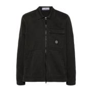 Stone Island Kompasmotiv Skjortjacka Black, Herr