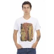 Trussardi Kortärmad V-ringad T-shirt White, Herr