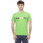 Baldinini Kortärmad Rund Hals T-shirt Green, Herr