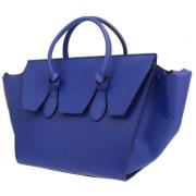 Celine Vintage Pre-owned Laeder handvskor Blue, Dam