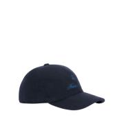 Brooks Brothers Ull och Cashmere Logo Baseball Cap Blue, Unisex