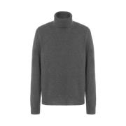 Malo Grå Ull Turtleneck Tröja Herr Gray, Herr