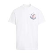 Moncler Klassisk Vit T-shirt för Män White, Herr