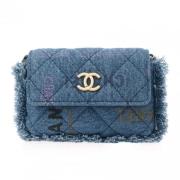 Chanel Vintage Pre-owned Denim chanel-vskor Blue, Dam