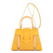 Goyard Vintage Pre-owned Canvas axelremsvskor Yellow, Dam