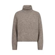 Co'Couture Valnöt Turtleneck Tröja Brown, Dam