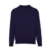 Malo Blå Ull Turtleneck Tröja med Kashmir Blue, Herr