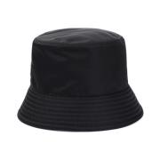 Prada Svart Bucket Hat Chic Stil Black, Dam