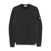 Stone Island Svart Compass-Badge Sweatshirt Black, Herr