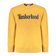 Timberland Brun Långärmad Sweatshirt med Tryck Brown, Herr