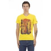 Trussardi Kortärmad V-ringad T-shirt Yellow, Herr