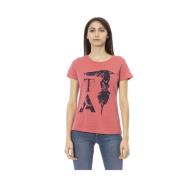 Trussardi Casual T-shirt med rund hals Pink, Dam