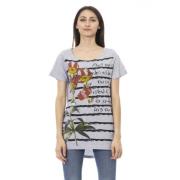 Trussardi Casual T-shirt med rund hals Gray, Dam