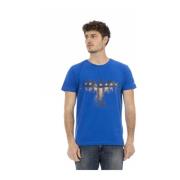 Trussardi Casual T-shirt med rund hals Blue, Herr