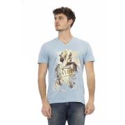 Trussardi Kortärmad V-ringad T-shirt Blue, Herr