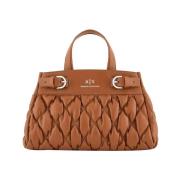 Armani Exchange Brun Shopper Väska Elegant Mångsidig Brown, Dam