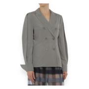 Alberta Ferretti Taffeta Skjorta Elegant Stil Gray, Dam