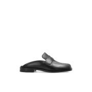 Maison Margiela Slides med utsågad 'Tabi' Black, Dam