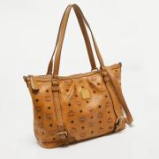 MCM Pre-owned Pre-owned Canvas totevskor Brown, Dam