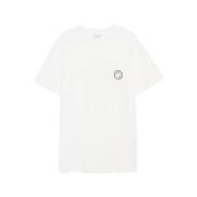 Anine Bing Rundhalsad T-shirt med Baktryck White, Dam