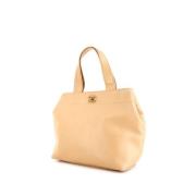 Chanel Vintage Pre-owned Laeder handvskor Beige, Dam