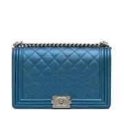 Chanel Vintage Pre-owned Laeder chanel-vskor Blue, Dam