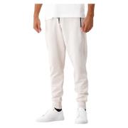 Genti Beige Bomulls Sweatpants med Elastisk Midja Beige, Herr