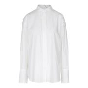 Ottod'Ame Vit Poplin Skjorta med Juvelknapp White, Dam