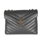 Yves Saint Laurent Vintage Pre-owned Laeder kuvertvskor Gray, Dam