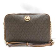 Michael Kors Pre-owned Pre-owned Canvas axelremsvskor Brown, Dam