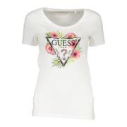 Guess Vita Bomullstopp & T-shirt med Tryck White, Dam