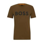 Hugo Boss Mäns Thinking T-Shirt Brown, Herr