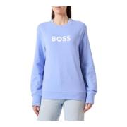 Hugo Boss Dam Sweatshirt med Elaborate Design Blue, Dam