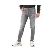 Denham Grå Skinny Jeans med Logo Gray, Herr