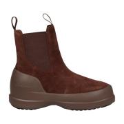 Moon Boot Mocka Chelsea Boots med Logodetalj Brown, Dam