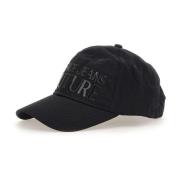 Versace Jeans Couture Svart Bomull Baseballkeps med Logotyp Black, Her...