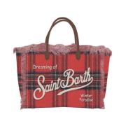 MC2 Saint Barth Tartan Colette Väska Red, Dam