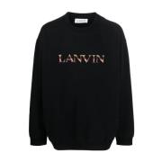 Lanvin Svart Logosweatshirt Aw23 Black, Herr